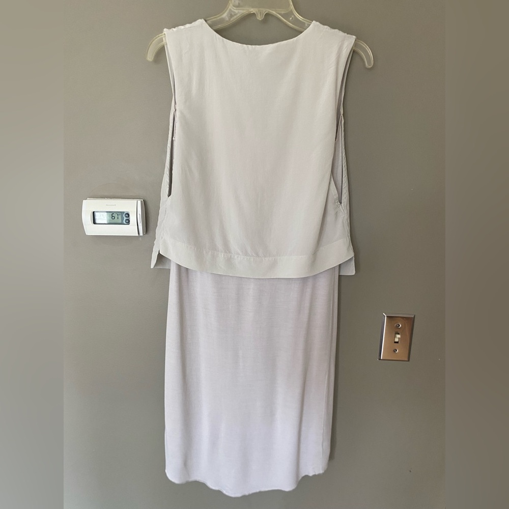 ALL SAINTS Sleeveless Silk & Viscose Tella High-Low Gray Midi Dress Size 2 - Picture 3 of 6